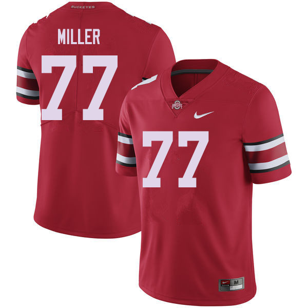 Men #77 Harry Miller Ohio State Buckeyes College Football Jerseys Sale-Red